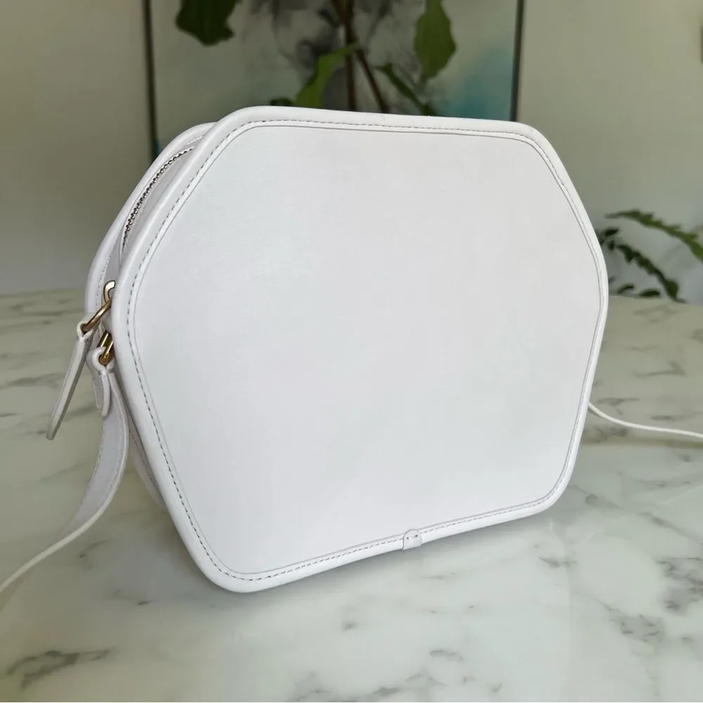 COACH Originals Archival Zip Geometric Pouch 141 Leather Crossbody Bag Chalk